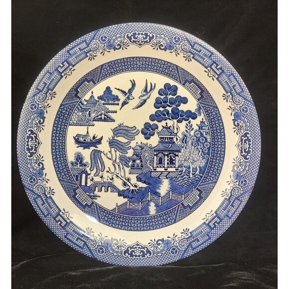 Vintage Churchill Blue Willow Serving Platter - Picture 1 of 9